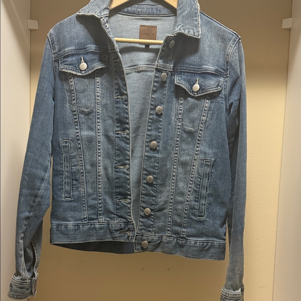 Joe‘s Women’s Light Blue Denim Jacket Fitted Jean Jacket Classic Trucker Size s